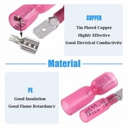 100PCS Red Waterproof Spade Female/Male Heat Shrink Wire Connectors Terminals