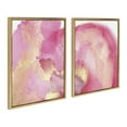 thumbnail image 2 of Kate and Laurel Sylvie MP Pink Golden Hour 1 and 2 Framed Canvas Wall Art Set by Mentoring Positives, 2 Piece 18x24 Bright Gold, Bright Pink Abstract Art for Wall, 2 of 6