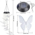 thumbnail image 5 of Qoosea Solar Wind Chime Transparent Butterfly Wind Chimes Outdoor Decoration Outside Yard Decorations Memorial Wind Chimes Birthday Gifts for Women, 5 of 7