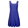 thumbnail image 3 of WILLBEST Vestido Largo Informal De Verano Para Mujer, Minivestido Informal Con Escote Cuadrado, Corte A, Holgado, Escalonado, Sin Mangas, Para Vacaciones En La Playa, 3 of 3