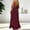 Wine, variant on Open Back Flowy Linen Beach Maxi Dress for Women Spaghetti Strap Summer Oversized Slit Boho Vacation Sundress