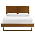 thumbnail image 5 of Marlee King Wood Platform Bed With Angular Frame Walnut, 5 of 8