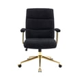 thumbnail image 6 of Office Chairs Textured Boucle Fabric Black and Gold Office Chair, Modern Height Adjustable Desk Chair with Padded Arms,Ergonomic Office Chairs, 6 of 9