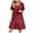 W-03 Burgundy Wine, variant on Pink Womens Vneck Dress for Women Short Sleeve Midi Mini Short Knee High Lounge Plain Fall Summer 2025 Clothing Trendy Y2K 5XL