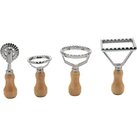 

Ravioli Maker Cutter Stamp Set-Leading Dough Cutter and Press with Wooden Handle-For Ravioli Pasta Dumplings Lasagna