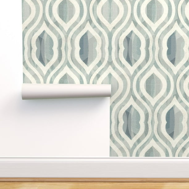 Removable Wallpaper 3ft x 2ft Modern Farm Cream Abstract Pastel White