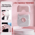 thumbnail image 1 of 2-in-1 Hair Cutting Trimmer Barber Comb Bangs Hair Cutter Remover Home Mini Makeup Tools,Pink, 1 of 6