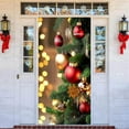 thumbnail image 3 of Cubierta decorativa para puerta con muñeco de nieve navideño Tapiz decorativo Cortina para puerta de fiesta navideña Tapiz Cubierta para puerta Decoración para fiesta navideña, 3 of 7
