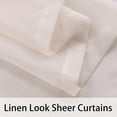 thumbnail image 4 of ZXNYH Outdoor Sheer Curtains for Patio Waterproof - 2 Panels Wide Grommet Indoor Voile Curtains for Living Room, Bedroom, Porch, Pergola, Cabana, 100 x 120 inch, Grey, 4 of 6