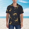 thumbnail image 4 of Goofa Christmas Deers Hawaiian Shirt for Men, Unisex Summer Beach Casual Short Sleeve Button Down Shirts,Aloha Tropical Floral print shirt-Small, 4 of 9