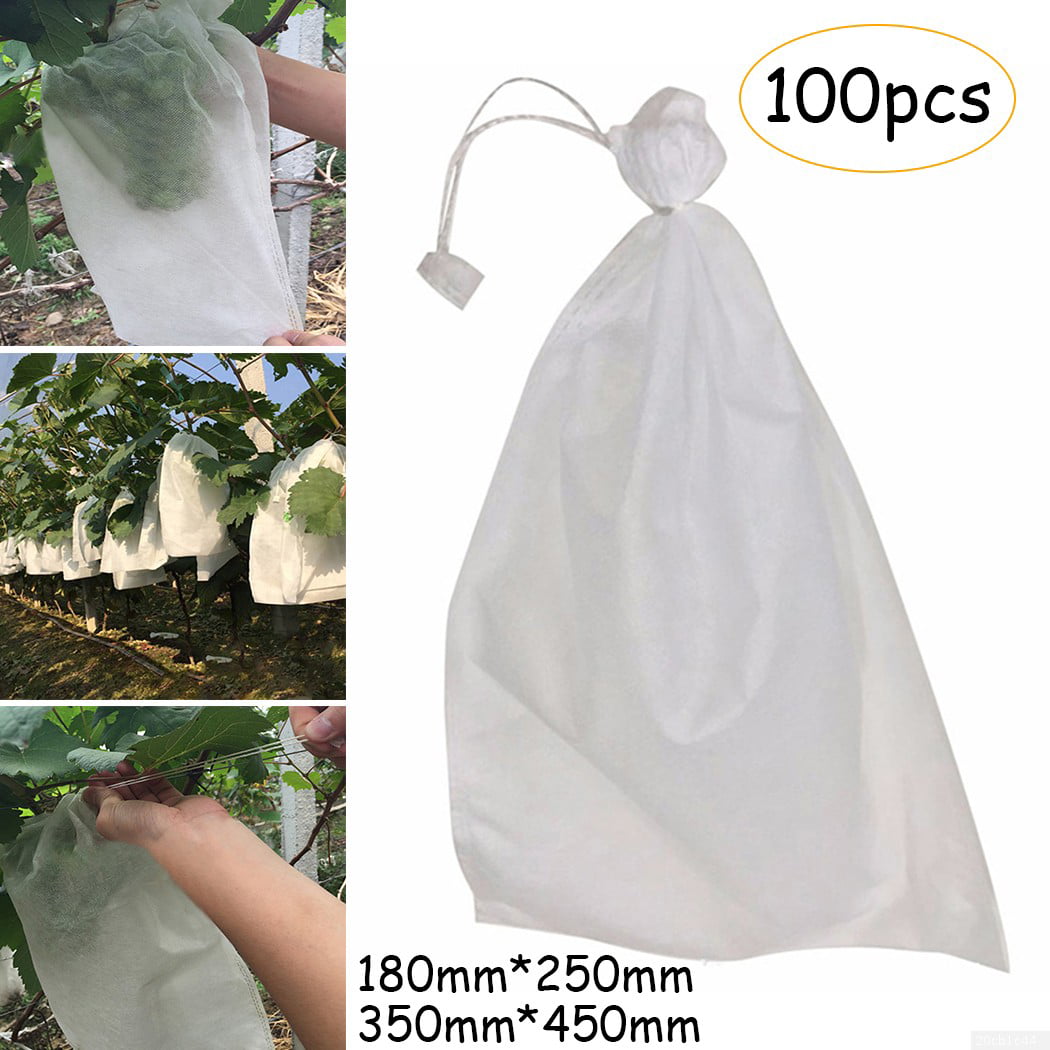 100 pcs Fruit Fly Protection Bags Exclusion Net Storage Mesh Stop Pest Bug 