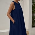 thumbnail image 4 of Admvng Women's Casual Round Neck Dress Sleeveless Summer Everyday T-Shirt Dresses, 4 of 7