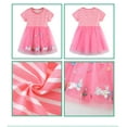 thumbnail image 5 of Emy Dola Toddler Girls Cotton Short Sleeve Turu Dress Princess Casual Appliques Bunny Jersey Dresses Summer Tulle Sundress, 5 of 7