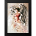 thumbnail image 2 of Carter, Prvett 14x18 Black Modern Framed Museum Art Print Titled - Ann with Horses III, 2 of 5
