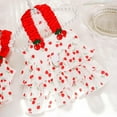 thumbnail image 5 of Adjustable Cherry Print Pet Dress – Summer Dog & Cat Clothing with D-Ring, Elastic Straps for Birthdays, Holidays (15x10x5cm), 5 of 8
