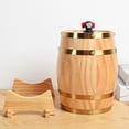 thumbnail image 3 of Vintage wooden wine barrel 3L red wine oak barrel restaurant wooden beer barrel wine barrel winery decoration-3L, 3 of 4