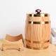 thumbnail image 3 of Barril de vino de madera vintage, barril de vino tinto de 3 l, barril de roble, barril de cerveza de madera para restaurante, barril de vino, decoración de bodega, 3 of 4