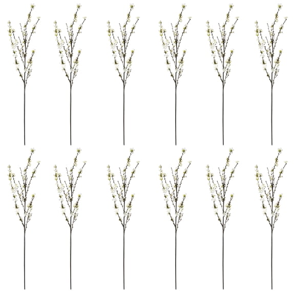 12 Pack: Off-White Peach Blossom Spray by Ashland