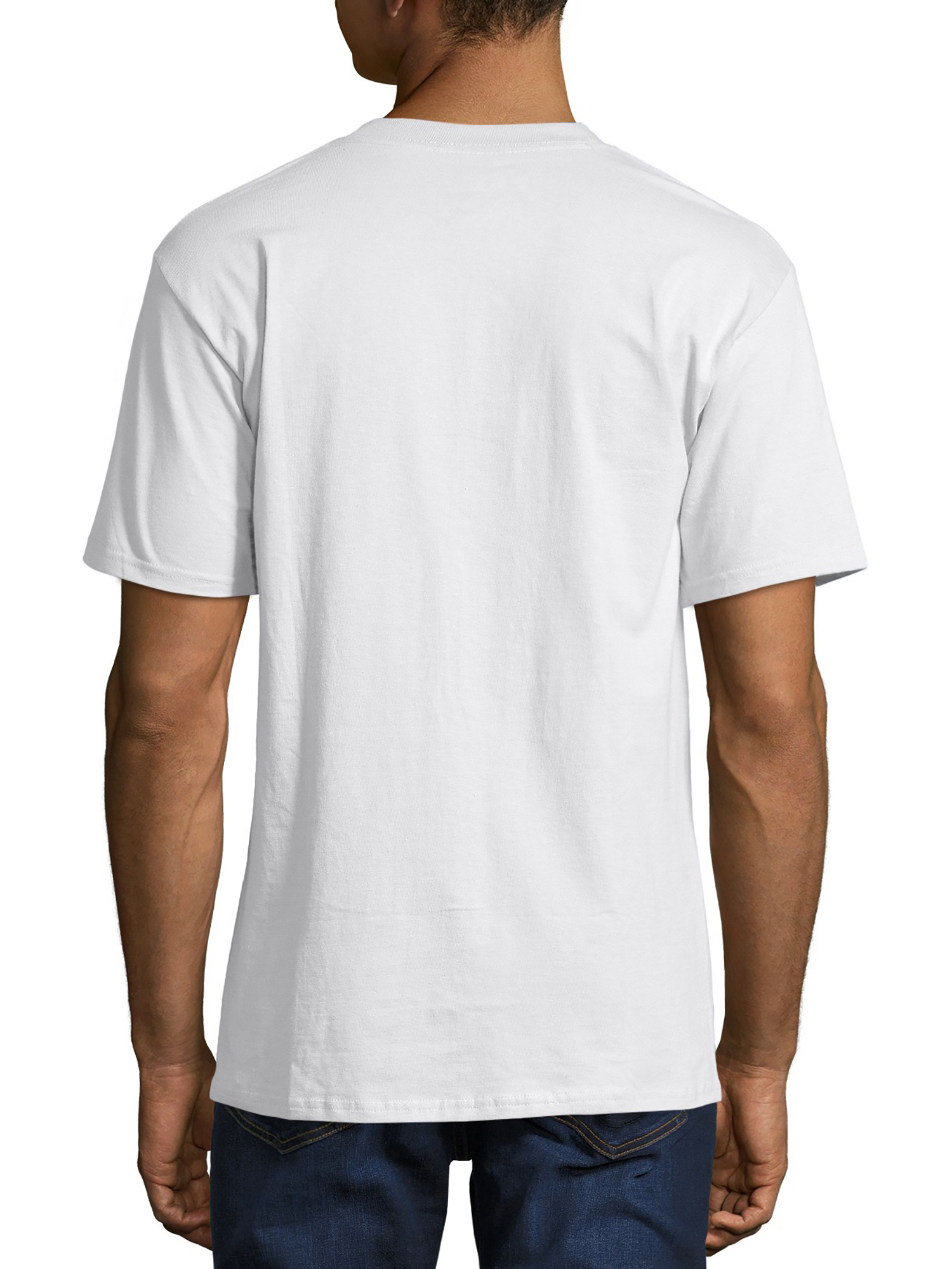 Hanes Men's and Big Men's Beefy-T Crew Neck Short Sleeve T-Shirt, Up To ...