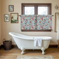 thumbnail image 4 of Spring Red Floral Tier Curtains 36 Inch Length, Daiy Birds Farmhouse Blue Botanical Cafe Short Curtains for Bathroom Over Sink, Small Kitchen Curtain Light Filtering Drapes 2 Panels 27.5"Wx36"L, 4 of 8