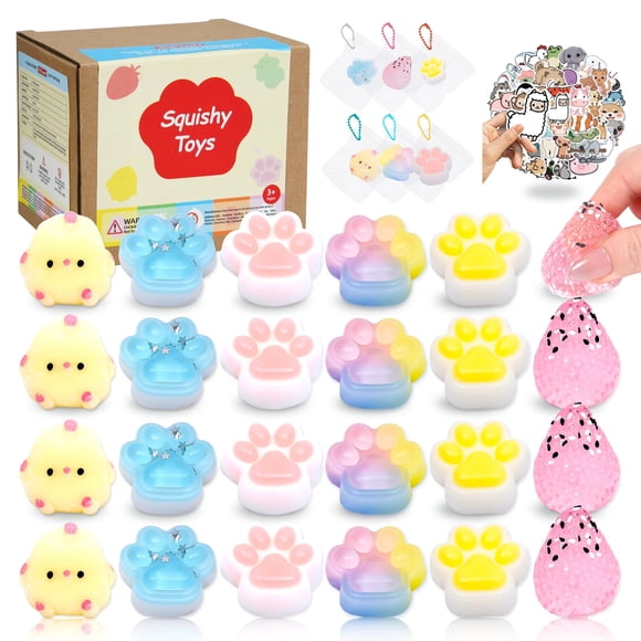 Kit de juguetes Squishy YrsdQueena Taba, 74 piezas con pegatinas para niños