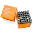 thumbnail image 1 of Juego de sellos metálicos de acero OWDEN Professional, 36 piezas, para joyería, 1 of 8
