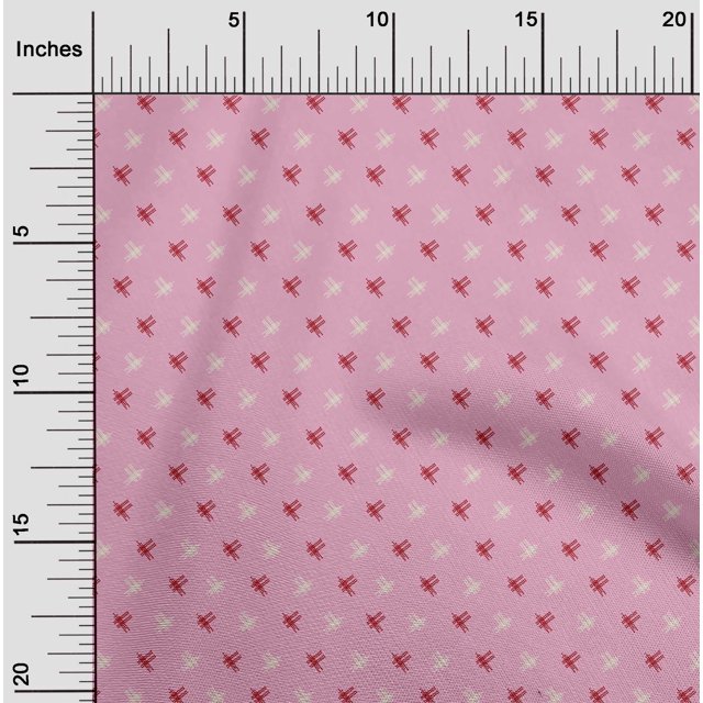 oneOone Georgette Viscose Fabric Hash Sign Kasuri Print Fabric BTY 42 Inch Wide