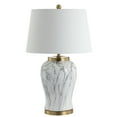 thumbnail image 3 of JONATHAN Y Prague 28" Ceramic Marble LED Table Lamp, White/Gold, JYL3053A, 3 of 7