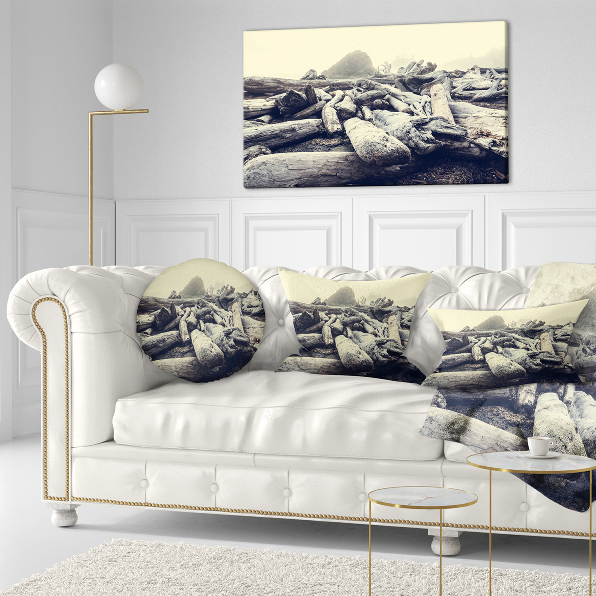 Designart 12" x 20" Multi-color Polyester Throw Pillow