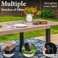 thumbnail image 3 of MF Studio 99" Metal Outdoor Patio Extendable Dining Table for 6-8 Person, Wood-Grain Table Top, 3 of 9