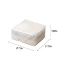 thumbnail image 3 of Foldable Under Bed Storage Box | EVA Plastic Storage Container with Double Zipper | Odorless Moistureproof Organizer for Pillows, Blankets, Coats & Toys | White Translucent Design, 3 of 7