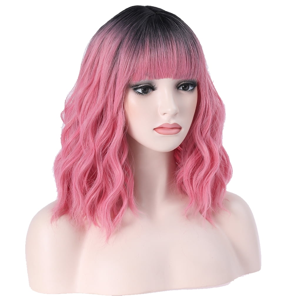 Short 2024 pink wig