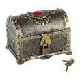 thumbnail image 4 of perfeclan Adventurous Treasure Box Pirate Treasure Box Props Jewelry Box Multifunction Antique Pirate Chest Storage Box for Party Favor Bronze, 4 of 9