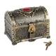 thumbnail image 3 of Cofre del tesoro pirata Caja de almacenamiento de cofre pirata Cofre del tesoro pirata para Halloween Bronce, 3 of 9