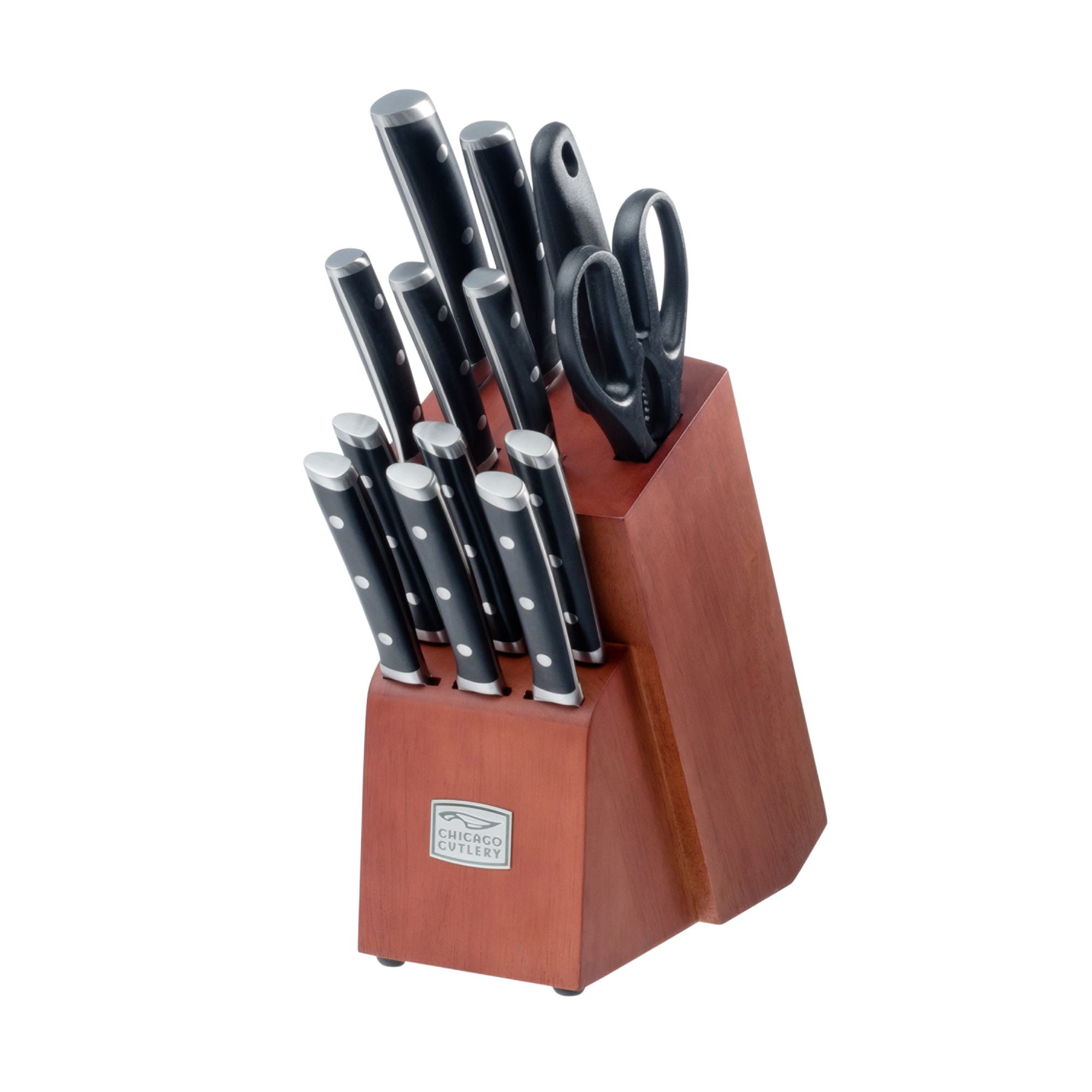 Chicago Cutlery Prohold Coated 14-pc. Knife Block Set Chicago Cutlery Damen 14-piece Knife Block Set - Walmart.com