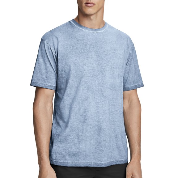 Hat and Beyond Men's Casual Oil Washed Vintage Crewneck Soft Faded T Shirt