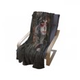 thumbnail image 4 of Day of the Dead Soft Flannel Fleece Throw Blanket, Spanish Woman with Calavera Makeup Art and Flower Blooms, Cozy Plush for Indoor and Outdoor Use, 50" x 60", Army Green Salmon, by Ambesonne, 4 of 6