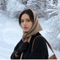 thumbnail image 6 of Women Knitted Triangular Scarf, Lightweight Soft Neck Warmer Shawl with Cut-Out, Versatile Knit Neck Wrap for Daily Fall Outfit, 6 of 6