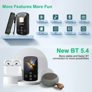 MP3 Player,Bluetooth 5.4 MP4 Music Player with 64GB SD Card,Portable HIFI Sports Music Player with Clip Touch Screen Button,Voice Recorder,FM Radio,E-Book,Support up to 128GB for Running,Walking