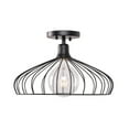thumbnail image 2 of Cagney 1 Light Semi Flush with Black Finish, 2 of 8