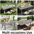 thumbnail image 6 of Rectangle Picnic Table Cloth, Elastic Waterproof Fitted Vinyl Tablecloth for 6 FT Tables, Flannel Backed Buffalo Plaid Table Covers for Dining, Camping, Outdoor (Black and White, 30" x 72"), 6 of 31