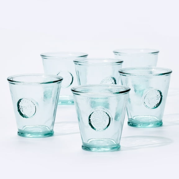 Vidrios San Miguel, 8oz Stemless Martini Glasses, (Set Of 6) Made Of 100% Recycled Glass.