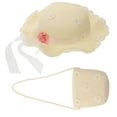 thumbnail image 1 of 2Pcs Bolso de moda Niños Daisy Sun Hat Niñas Verano Playa Sombrero Wave Sombrero de paja Topee Niños Sombrero y bolso para niñas (Blanco lechoso), 1 of 6