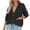 Black, variant on ICHUANYI Womens Trendy Long Sleeve Open Front Cardigans Button V Neck Solid Pocket Chunky Knit Draped Sweaters 2023 Fall Winter Outwear
