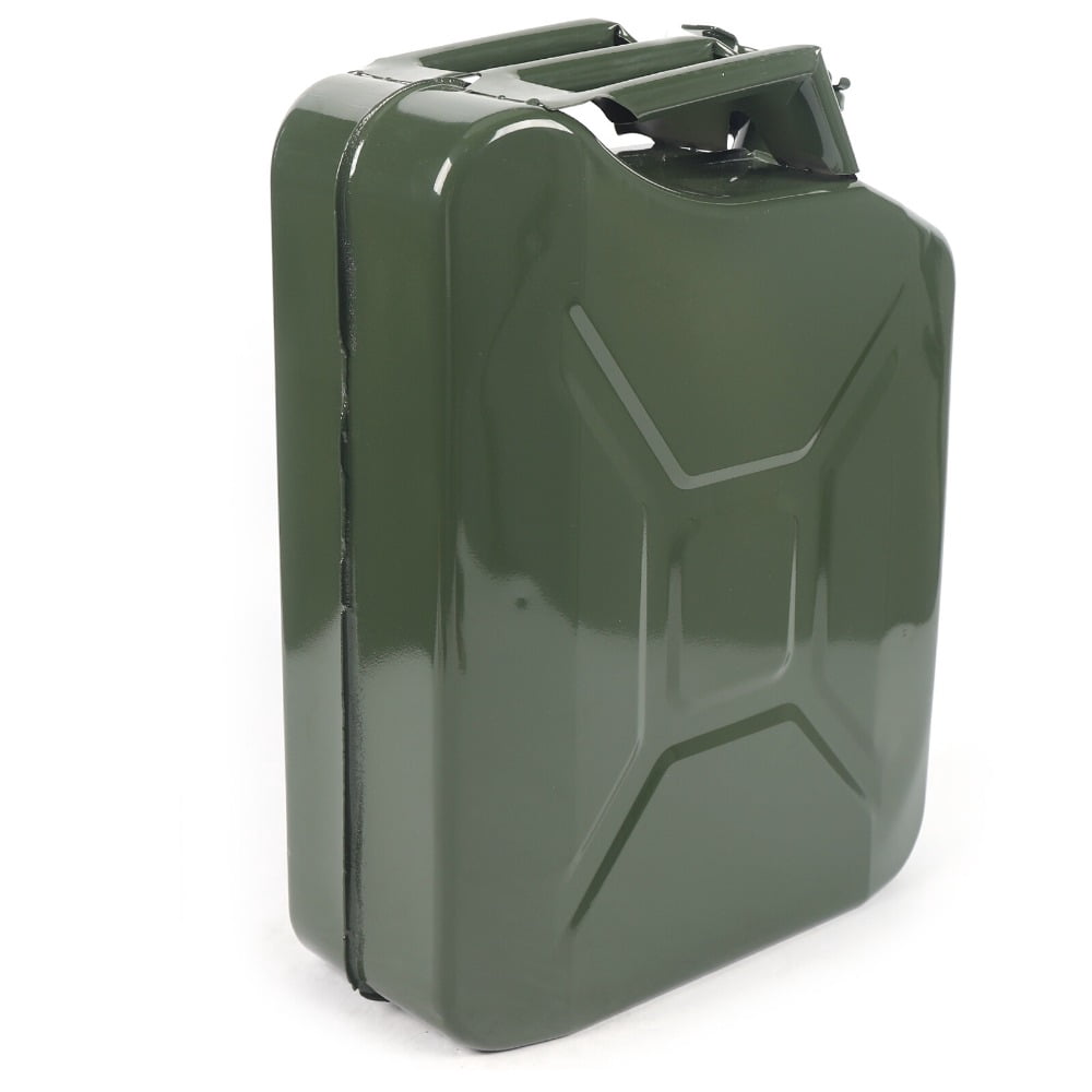 Portable 5.28 Gallon Steel Fuel Tank with Leak‑Proof Design, Flexible & Extended Spout – Heavy‑Duty 20L Gasoline Jerry Can for Camping, Emergency, Off‑Road & Outdoor Refueling