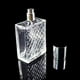 thumbnail image 4 of Juego de 2 atomizadores de niebla fina de vidrio de 100ml, rejillas cuadradas de vidrio vacías, atomizador de Perfume, botella con bomba de pulverización, botella recargable de viaje para lí, 4 of 5