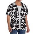 thumbnail image 4 of Honeii 's Panda for men's short-sleeved button-up collared shirt featuring a pocket, perfect for beach vacations, and travel adventures., 4 of 5