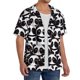 thumbnail image 2 of Fotbe Panda Camisa Estampada de Manga Corta para Hombre, Casual de Verano, Estilo Playero, Sin Arrugas-Large, 2 of 5