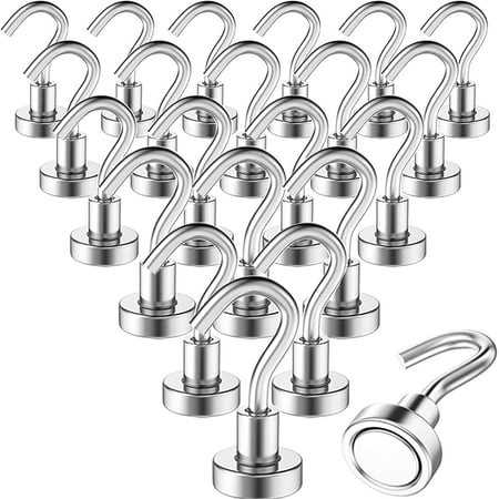 

Magnetic Hooks Strong Magnetic Hooks Heavy Duty with Epoxy Coating for Refrigerator Magnetic Cruise Hooks for Hanging Classroom Office and Kitchen - Pack of 10