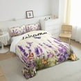 thumbnail image 4 of YST Purple Lavender Bedding Set, Spring Watercolor Flowers, Garden Style, King, 4 of 6